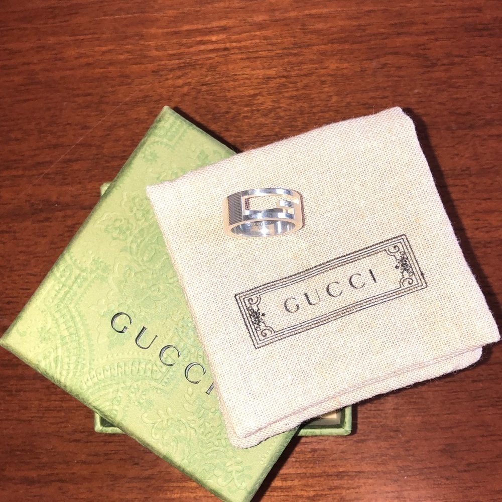 Gucci Open G Authentic 925 Silver Ring